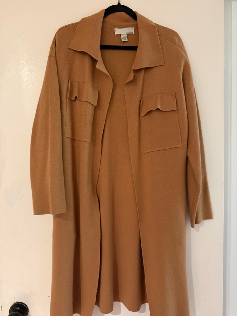Nordstrom Long Camel Knit Cardigan Coatigan